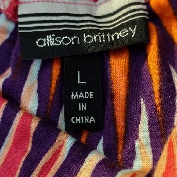 Allison Britney Multi Colored, Halter Style, Maxi Dress Size L - Picture 4 of 4